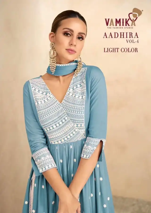 VAMIKA AADHIRA VOL 4 LIGHT COLOR STITCHED