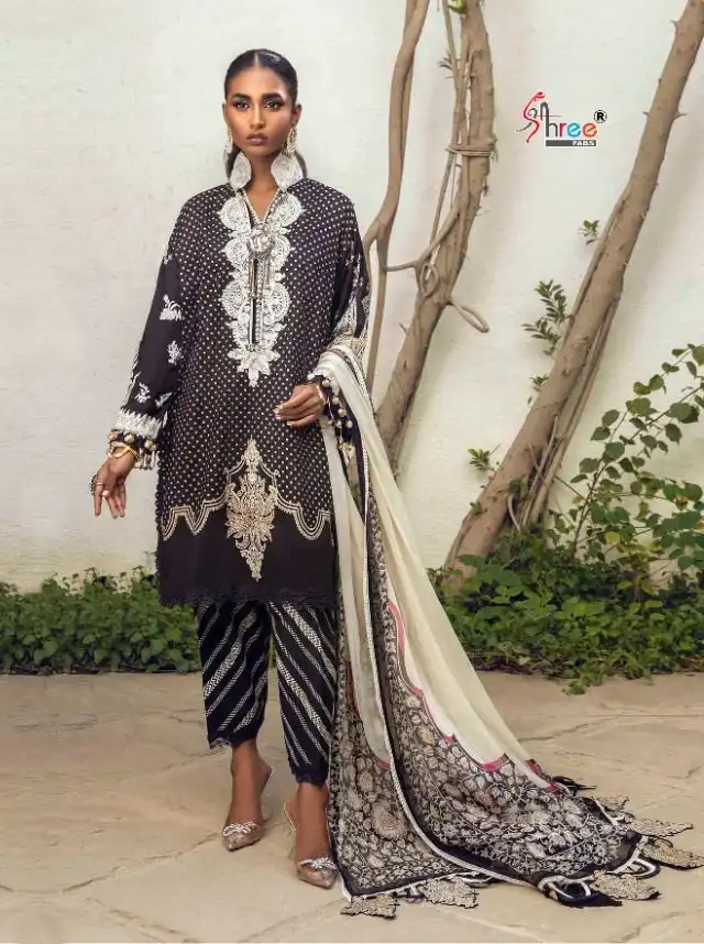 SHREE FABS SANA SAFINAZ FESTIVAL COLLECTION CHIFFON DUPATTA WITH OPEN IMAGES
